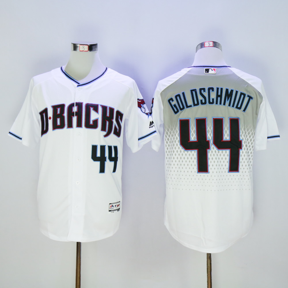 Men Arizona Diamondback #44 Goldschmidt White MLB Jerseys1